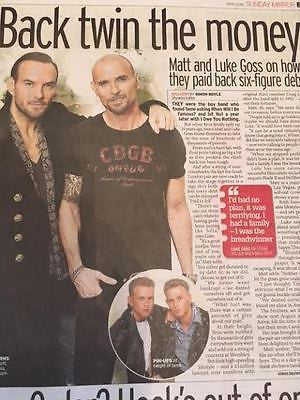 MATT & LUKE GOSS interview Set BROS UK 1 DAY ISSUE OCTOBER 2016