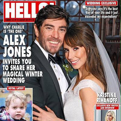 (UK) HELLO Magazine January 2016 ALEX JONES WEDDING PHOTOS PRINCE GEORGE NURSERY