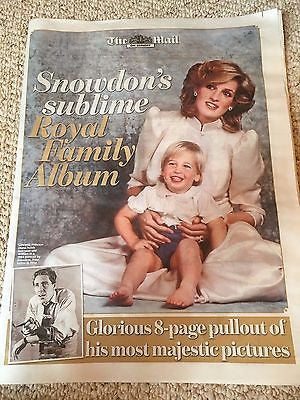 UK Mail on Sunday January 2017 Lord Snowdon 8 Page Pullout - Princess Diana