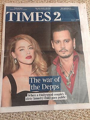 Johnny Depp Amber Heard UK Times 2 Publication June 2 2016