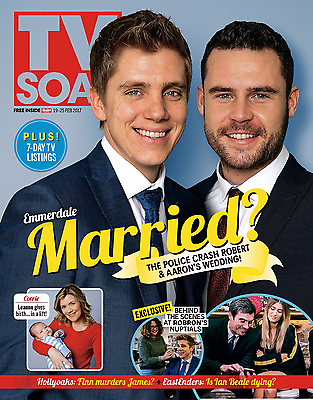 UK TV Soap Magazine February 2017 Danny Miller & Ryan Hawley - Robron Wedding