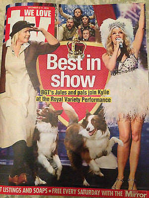 NEW TV Magazine December 2015 Kylie Minogue Royal Variety Philip Glenister Prey