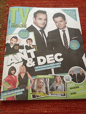 TV MAGAZINE FEB 2015 ANT & DEC EVE MYLES EMMA ATKINS KYLE PRYOR KEVIN SPACEY