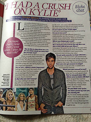 Kylie Minogue ENRIQUE IGLESIAS Photo Interview March 2014 magazine THE VOICE