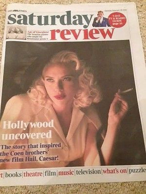 Hail, Caesar! Scarlett Johansson PHOTO COVER TIMES REVIEW 2016 TOM HIDDLESTON