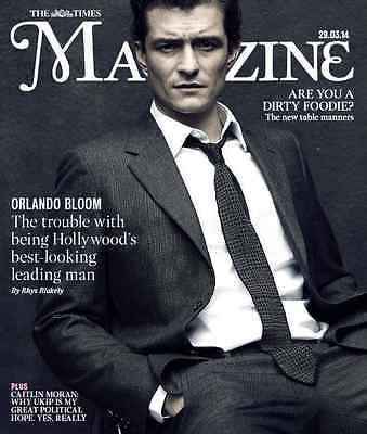 Legolas ORLANDO BLOOM Photo Cover interview TIMES MAGAZINE March 2014