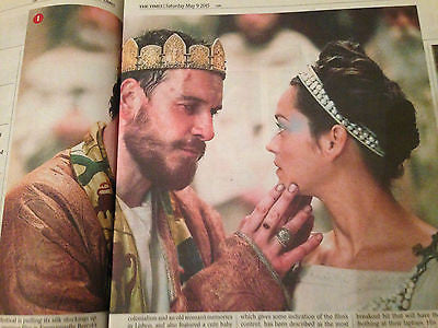 UK TIMES SATURDAY REVIEW - MICHAEL FASSBENDER - MACBETH - LEE MILLER - MAY 2015