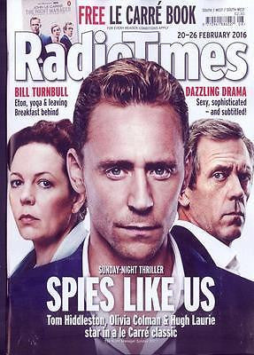 The Night Manager TOM HIDDLESTON Photo Cover UK Radio Times Magazine Feb 2016