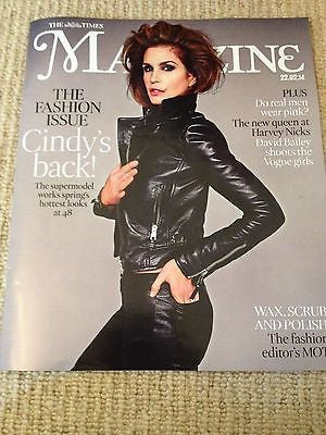 CINDY CRAWFORD - NEW - UK COVER TIMES MAGAZINE - COVER 1 OF 4 LIMITED EDITION