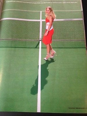 (UK) SUNDAY TIMES MAG MAY 2015 CAROLINE WOZNIACKI PHOTO INTERVIEW DAVID GUETTA