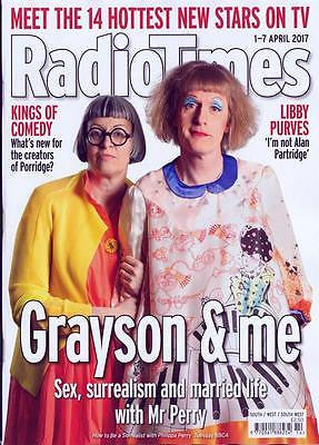 RADIO TIMES magazine April 2017 Philippa Perry Grayson Perry Tom Glynn-Carney