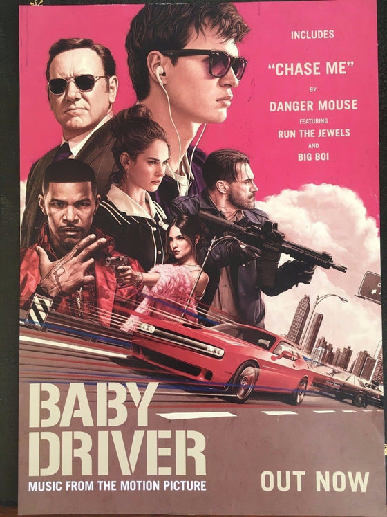 Ansel Elgort Lily James Baby Driver New UK Promo Movie Poster