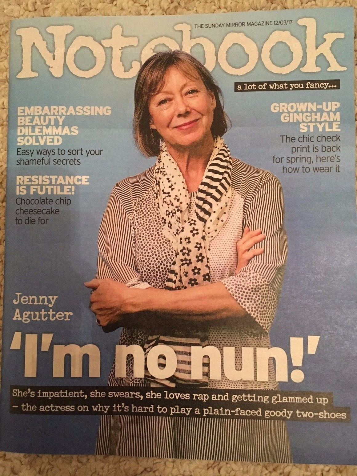 Notebook Magazine March 2017 Jenny Agutter Call The Midwife Photo Interview