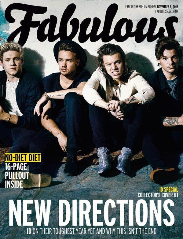 1D One Direction UK Fabulous Magazine - Group Cover - November 2015 - NEW