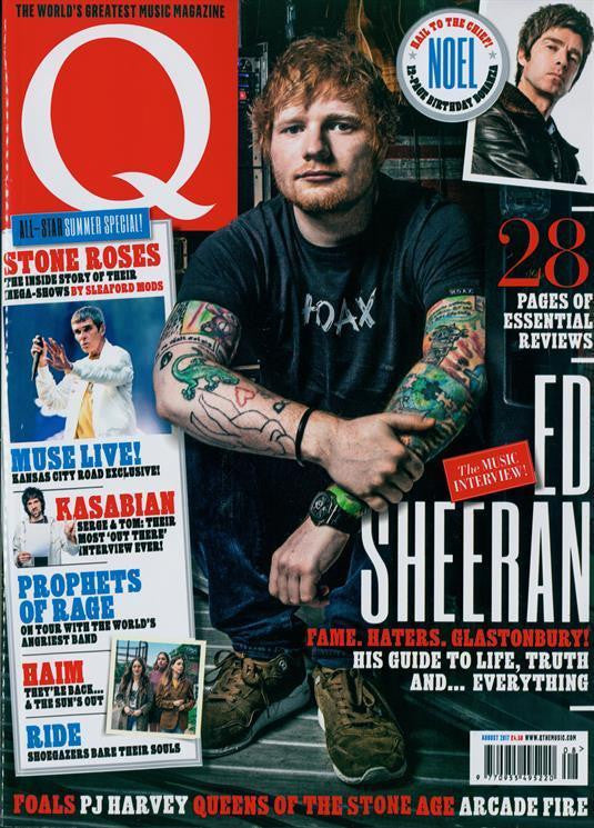 Q magazine August 2017 Ed Sheeran Haim Noel Gallagher Muse Kasabian