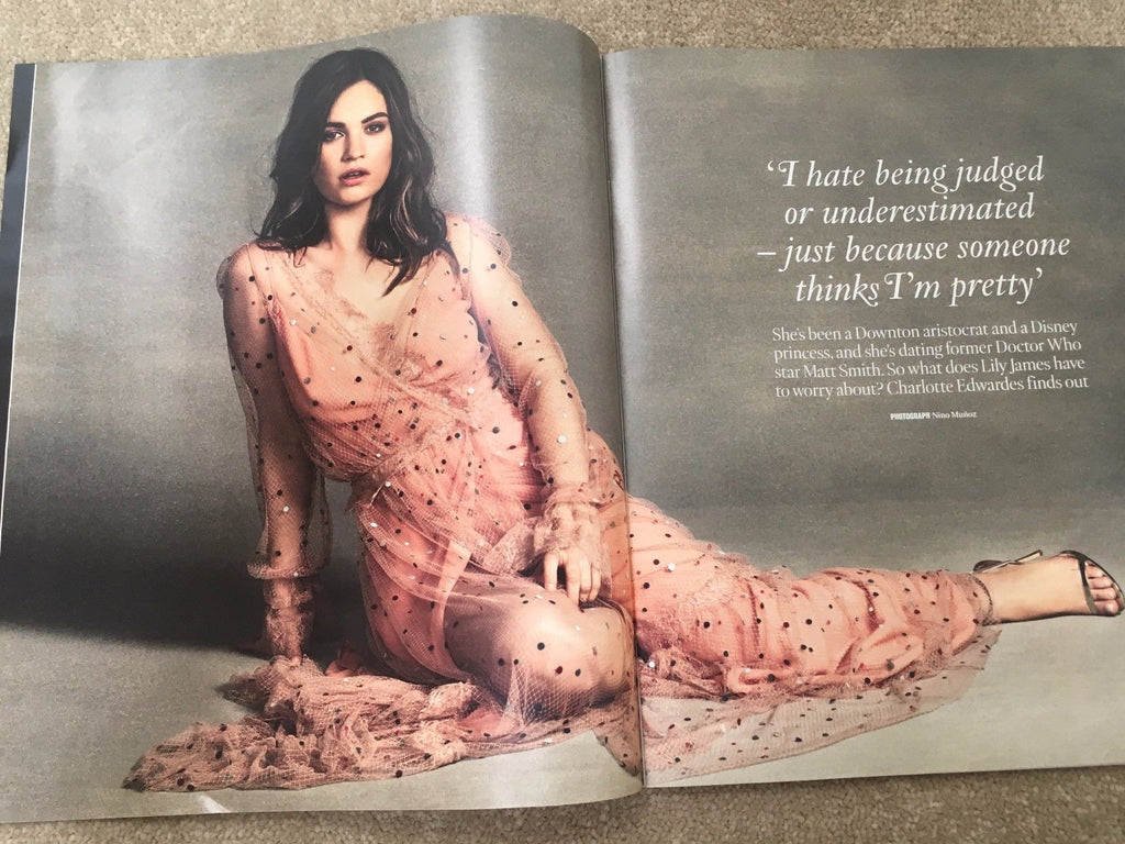 LILY JAMES Exclusive - Cover Story Times UK magazine 24th June 2017