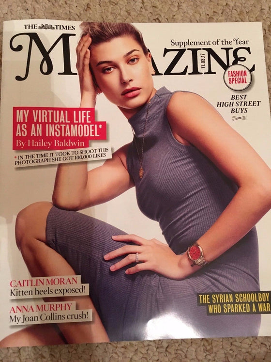 UK Times Magazine March 2017 Hailey Baldwin Joan Juliet Buck