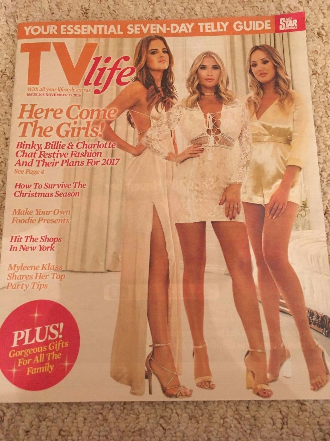 TV LIFE MAGAZINE Nov 2016 Billie Faiers Binky Felstead James Sutton Rhea Bailey