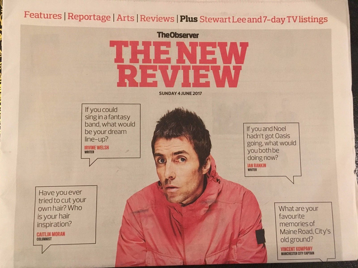 Observer Review - Liam Gallagher Cover And Interviews - One Day Publication Only