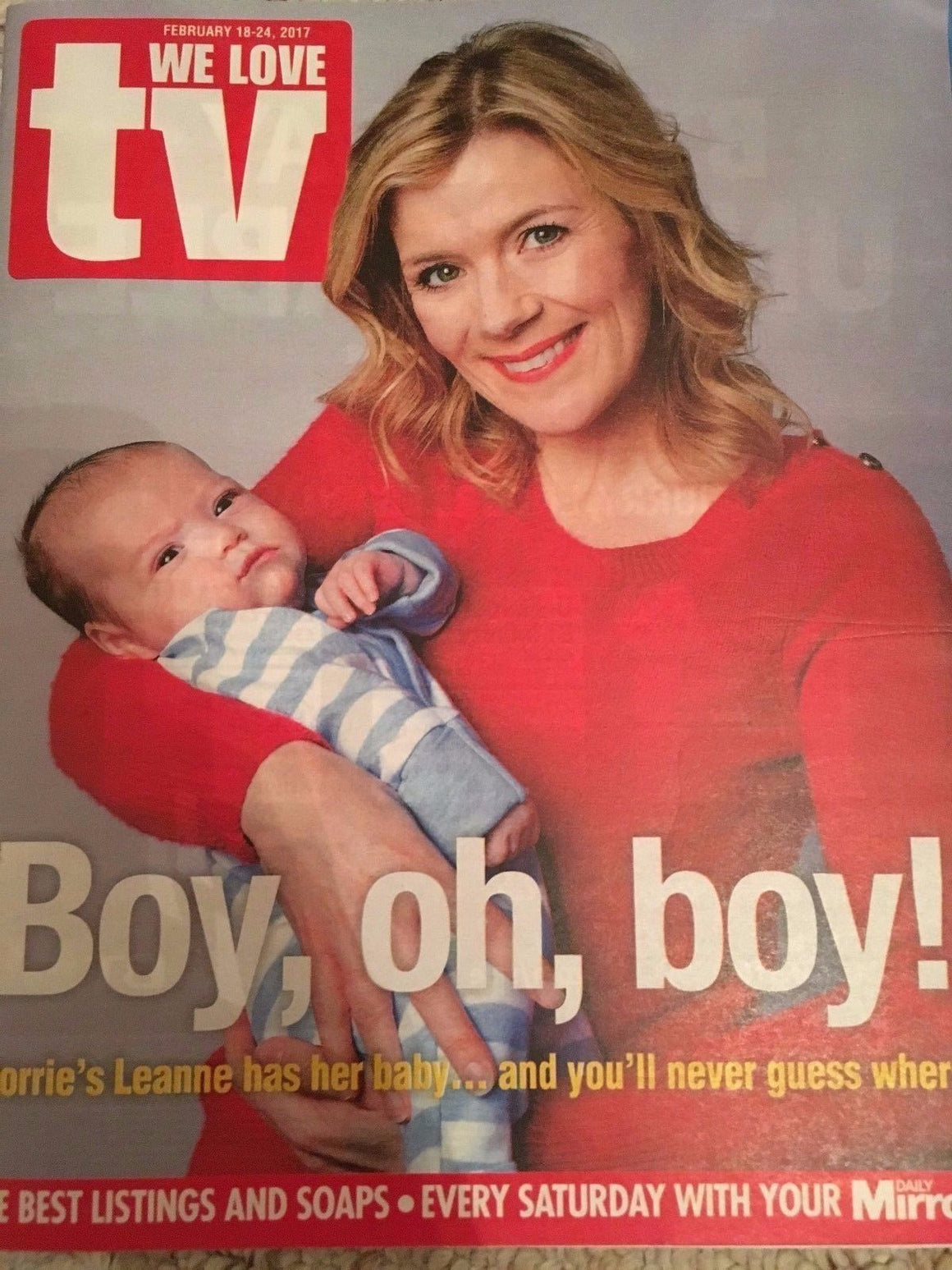 WE LOVE TV Magazine February 2017 Jane Danson Danny Miller Ryan Hawley Sam Riley