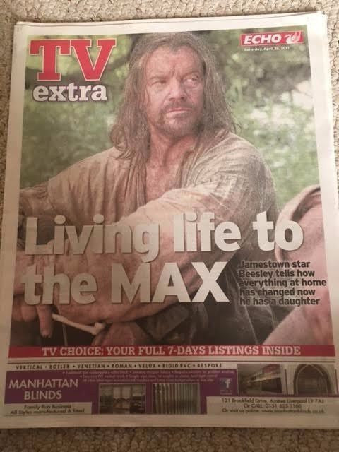 TV Extra Supplement April 2017 Jamestown MAX BEESLEY Photo Cover Interview