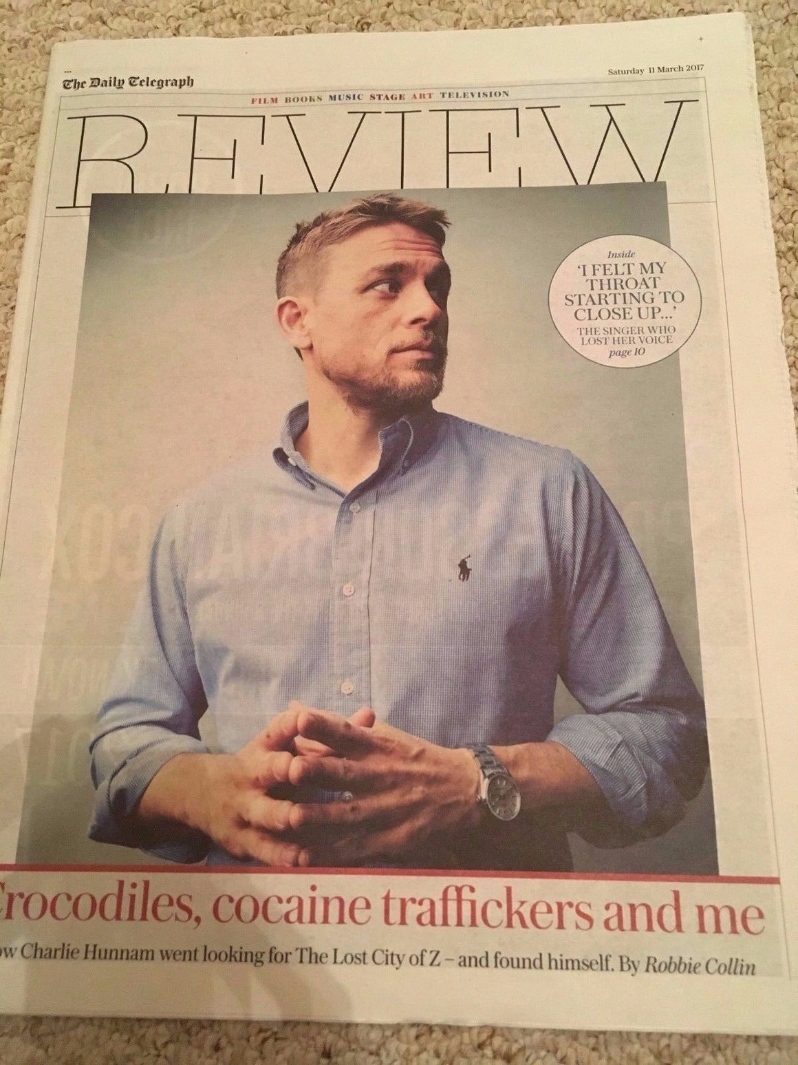 UK Telegraph Review March 2017  Charlie Hunnam Alison Krauss John Le Carre