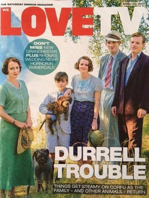 WE LOVE TV Magazine Apr 2017 The Durrells Keeley Hawes Robson Green James Norton