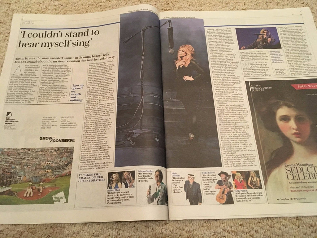 UK Telegraph Review March 2017  Charlie Hunnam Alison Krauss John Le Carre