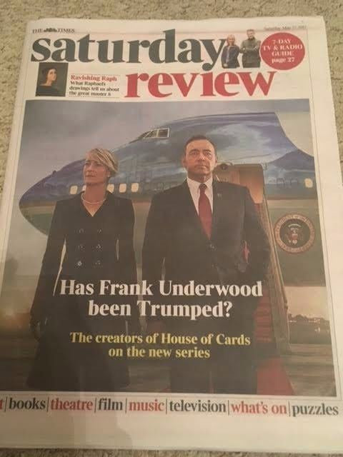 UK Times Review May 2017 - Kevin Spacey Robin Wright Elizabeth Llewellyn