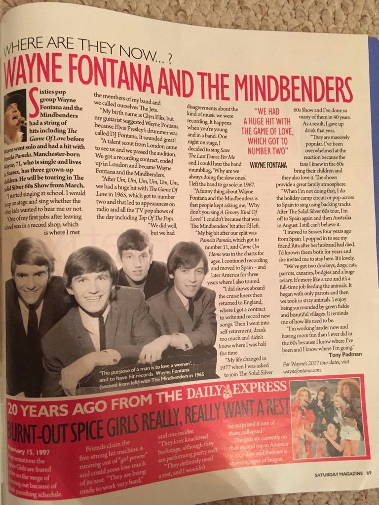 SATURDAY Magazine 2/2017 Holly Willoughby Wayne Fontana Sarah Rafferty Amy Walsh