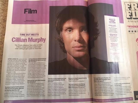 UK Time Out Magazine 28 March 2017 Cillian Murphy Andrew Scott Photo Interview