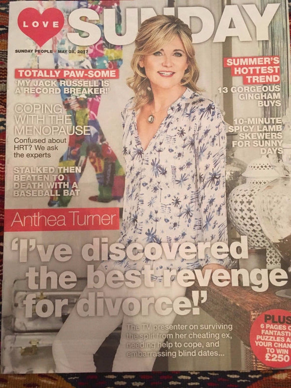 LOVE Sunday Magazine May 2017 ANTHEA TURNER PHOTO COVER INTERVIEW