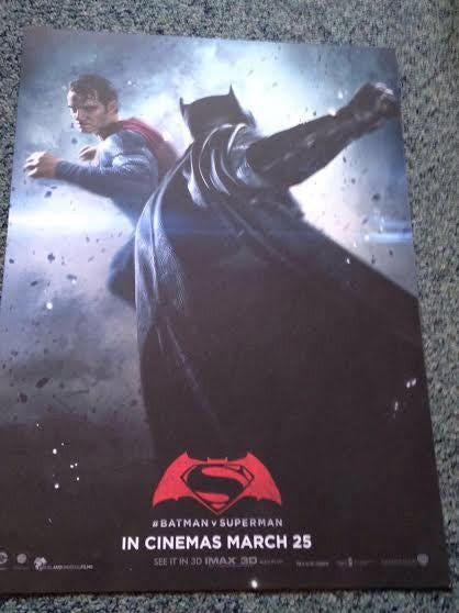BATMAN v SUPERMAN DAWN OF JUSTICE 2 SIDED ORIGINAL IMAX UK MOVIE POSTER