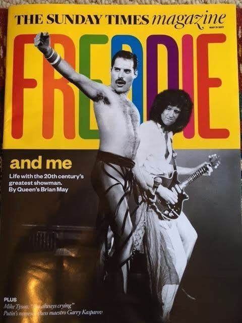 BRIAN MAY - Freddie Mercury Queen Interview Sunday Times UK magazine 21 May 2017