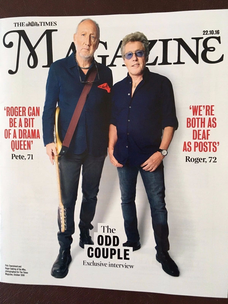 THE WHO exclusive interview ROGER DALTREY PETE TOWNSHEND UK PHOTO COVER 2016