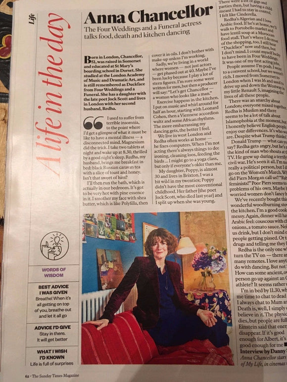 UK Sunday Times Magazine 5 March 2017 John Oliver India Hicks Anna Chancellor