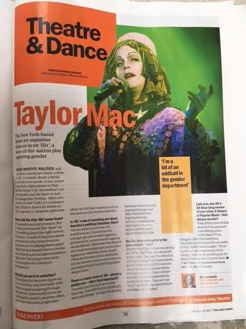 Time Out Magazine June 2017 Grayson Perry Taylor Mac Rachel Weisz Richard Dawson