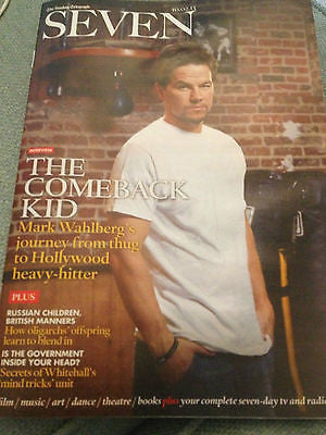 SEVEN Mag 10/03/2013 MARK WAHLBERG Rare Cover Interview