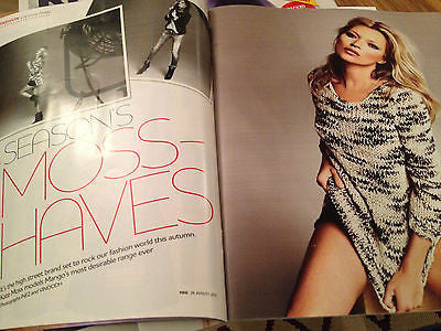 YOU MAGAZINE AUG 26 2012 KATE MOSS 5 PAGE MODELLING RACHAEL STIRLING DIANA RIGG