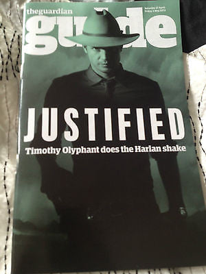 TIMOTHY OLYPHANT - JUSTIFIED - NEW UK COVER GUIDE MAGAZINE - NIC OFFER