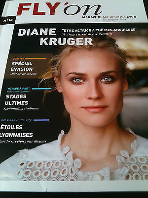 2012 FLY ON MAGAZINE: DIANE KRUGER COVER FRENCH ISSUE AEROPORTS DE LYON