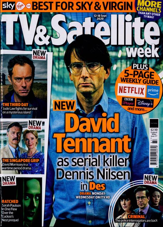 Tv & Satellite Week Magazine Issue 12/09/2020 David Tennant Des