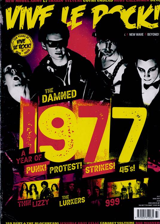 VIVE LE ROCK magazine Issue 77 THE DAMNED Thin Lizzy THE LURKE 999