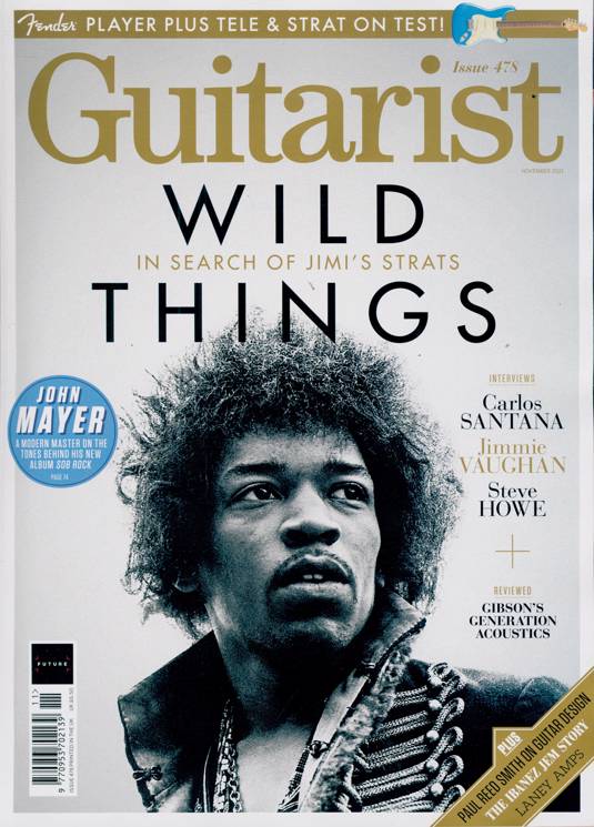 Guitarist Magazine November 2021 Jimi Hendrix Steve Howe John Mayer