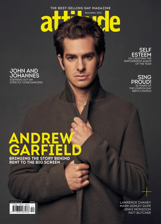 UK Attitude Magazine December 2021: ANDREW GARFIELD COVER FEATURE