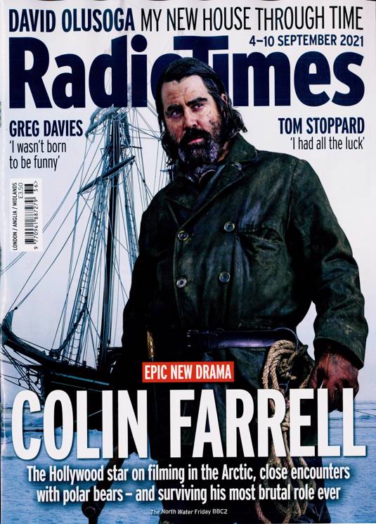 UK Radio Times Magazine September 2021: COLIN FARRELL Greg Davies TOM STOPPARD