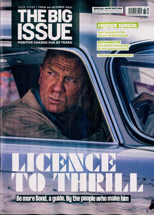 JAMES BOND No Time To Die cover UK BIG ISSUE Magazine 4 October 2021