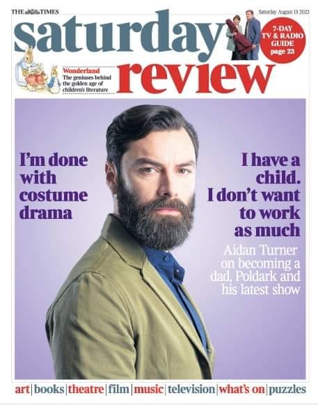 Times Saturday Review 13/08/2022 Aidan Turner Cover