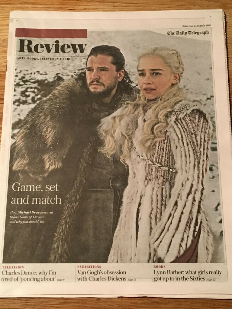 UK Telegraph Review March 2019: Game Of Thrones Cover & Feature - Charles Dance