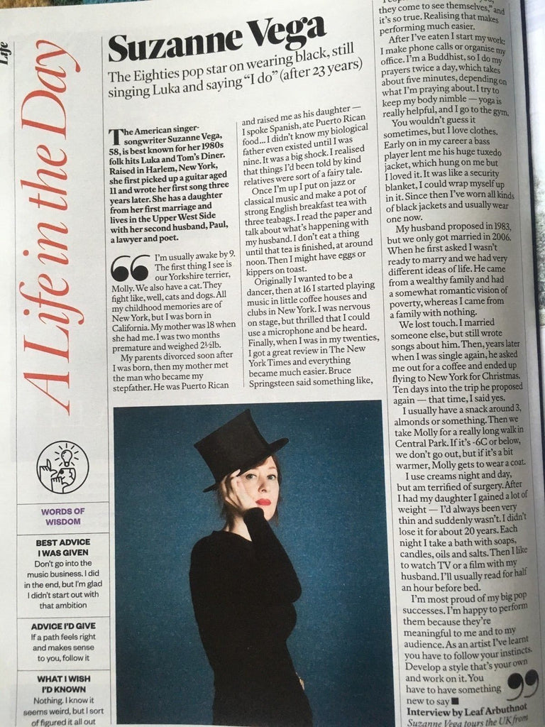 Sunday Times Magazine 2018: EVE MYLES Suzanne Vega JASON PENNYCOOKE Hamilton!